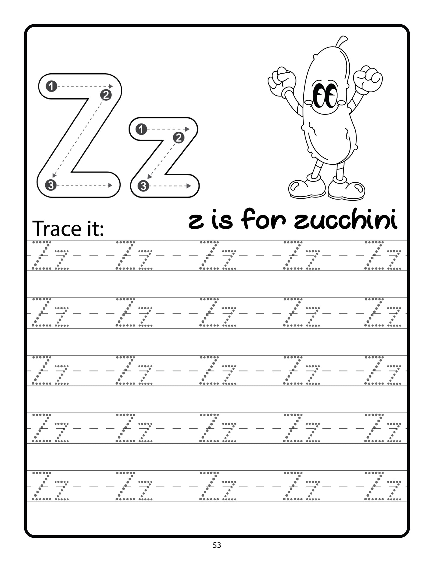 Digital Alphabet Tracing Pages