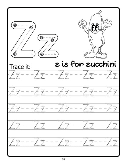 Digital Alphabet Tracing Pages