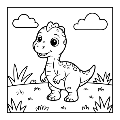 Kids Dinosaur Colouring In Pages