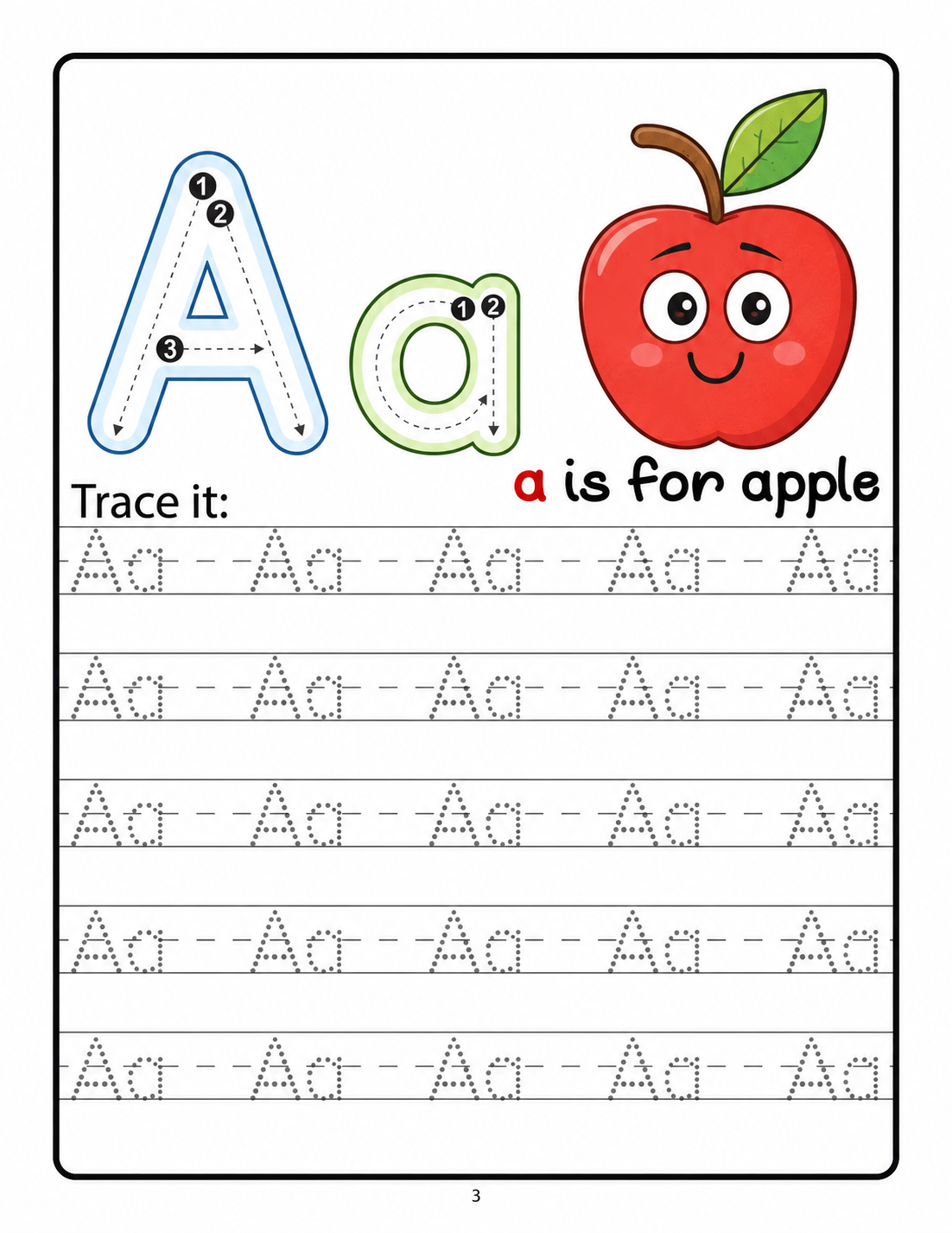 Digital Alphabet Tracing Pages