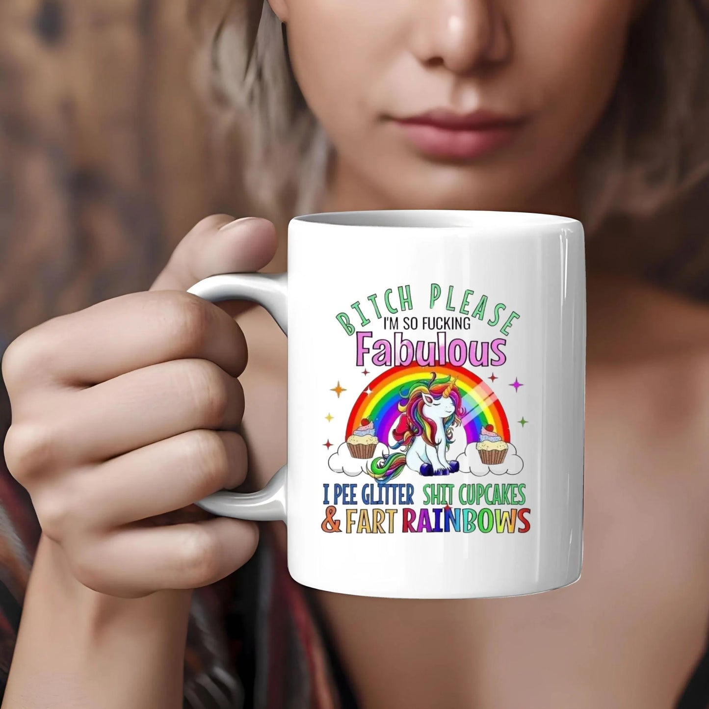Unicorn I pee Glitter Coffee Mug