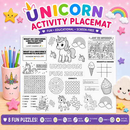 Unicorn Activity Place Mat
