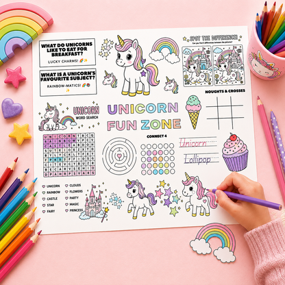 Unicorn Activity Place Mat