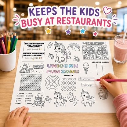 Unicorn Activity Place Mat