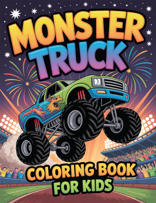 Kids Monster Truck Colouring In Pages