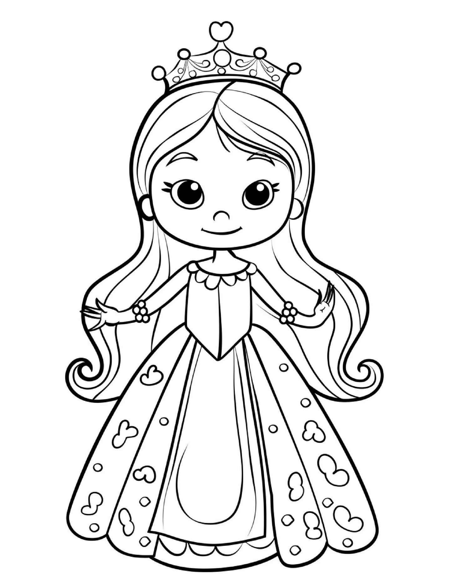 Kids Princesses Colouring In Pages